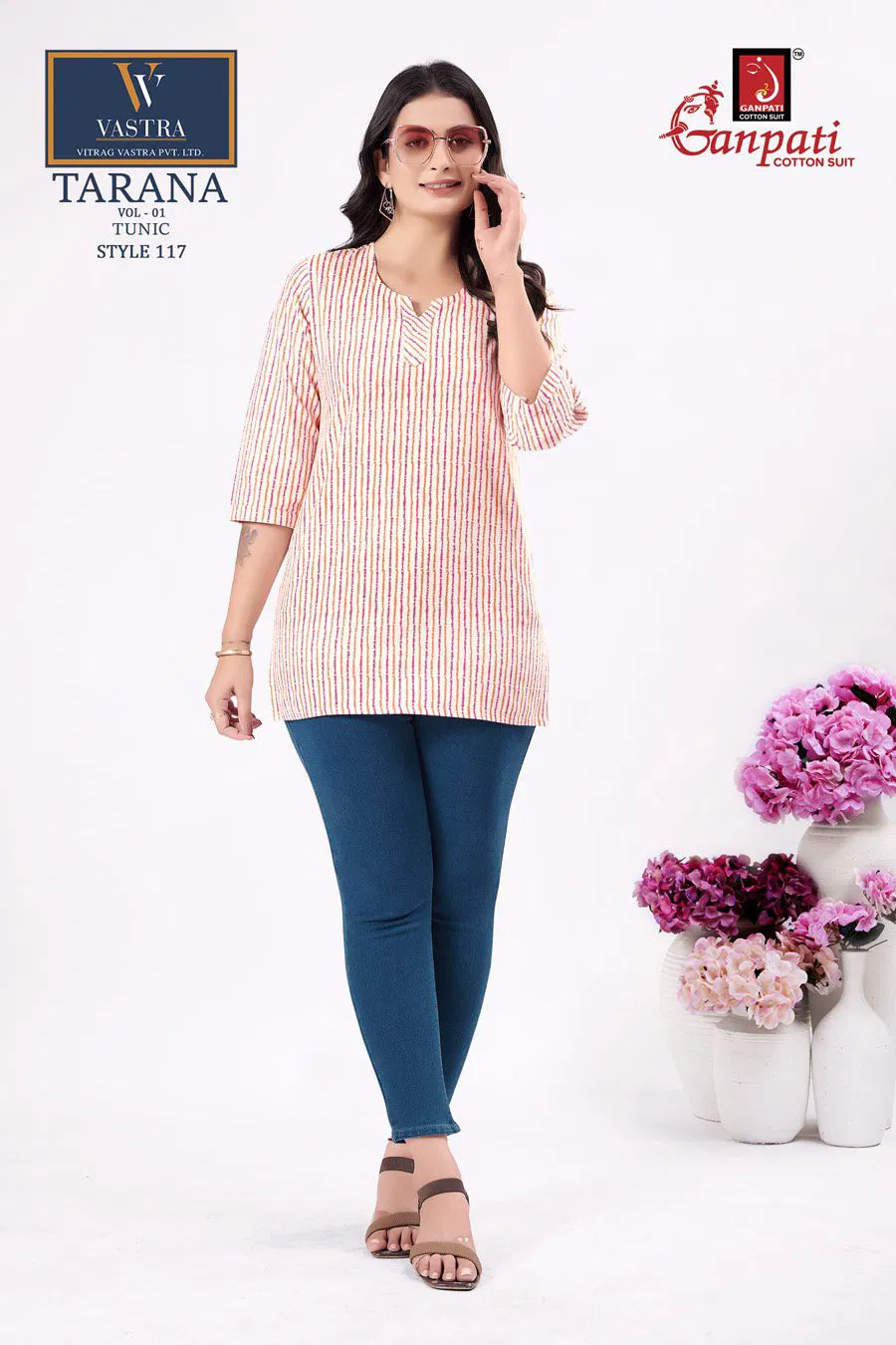 Ganpati Tarana Vol 1 Casual Wear Cotton Printed Short Tops Collection